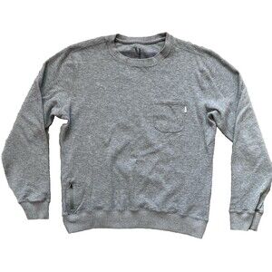 Vuori Men’s Jeffreys Crewneck Sweatshirt Large Gray Pocket Athletic Casual